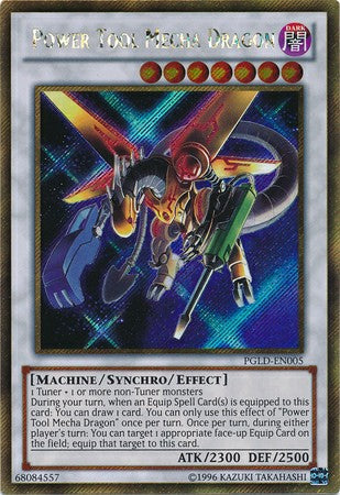 Power Tool Mecha Dragon - PGLD-EN005 - Gold Secret Rare - Unlimited available at 401 Games Canada