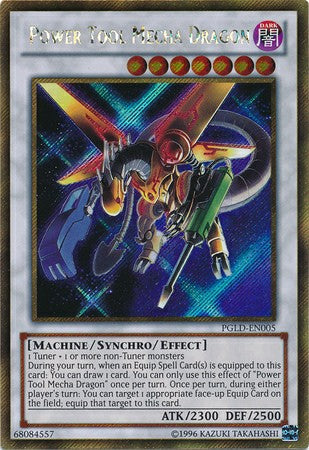 Power Tool Mecha Dragon - PGLD-EN005 - Gold Secret Rare - Unlimited available at 401 Games Canada