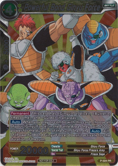 Powerful Bond Ginyu Force - P-024 - Promo (Foil) available at 401 Games Canada