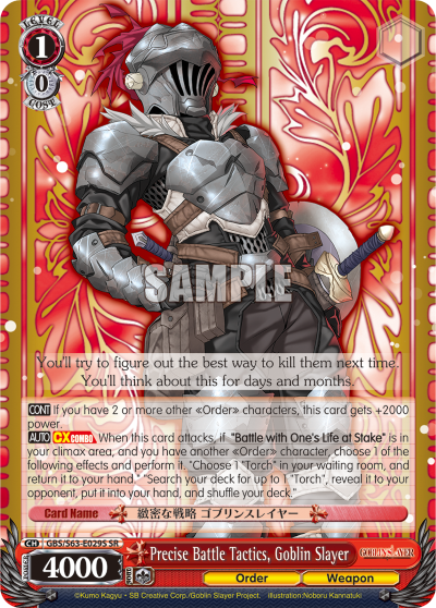 Precise Battle Tactics, Goblin Slayer - GBS/S63-E029S - Super Rare available at 401 Games Canada