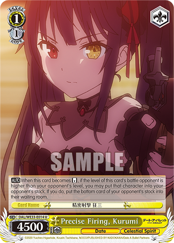 Precise Firing, Kurumi - DAL/WE33-E014 - Uncommon (Foil) available at 401 Games Canada