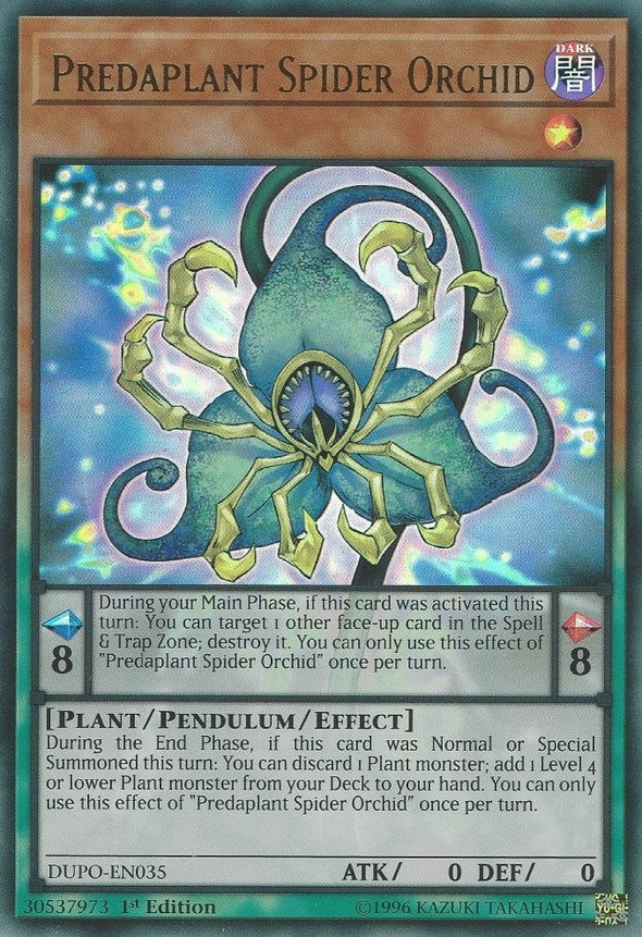 Predaplant Spider Orchid - DUPO-EN035 - Ultra Rare - 1st Edition available at 401 Games Canada