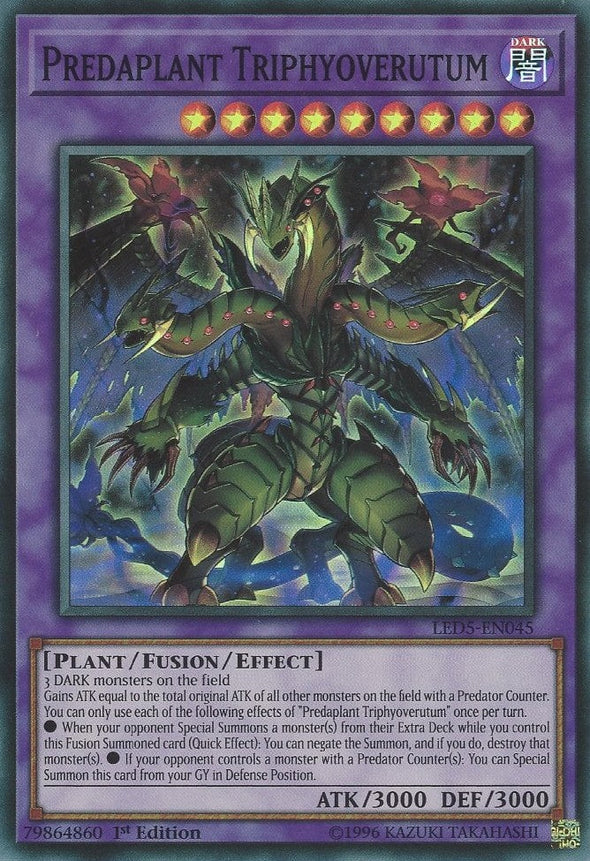 Predaplant Triphyoverutum - LED5-EN045 - Super Rare - 1st Edition available at 401 Games Canada