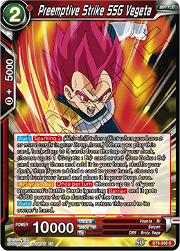 Preemptive Strike SSG Vegeta - BT6-008 - Common available at 401 Games Canada