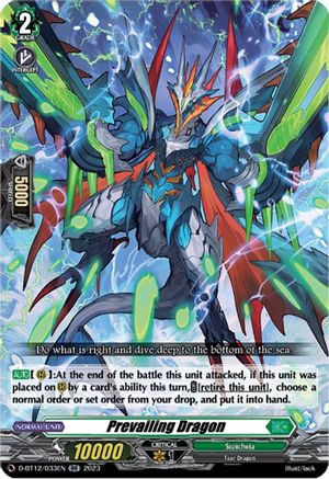 Prevailing Dragon - D-BT12/033EN - Double Rare available at 401 Games Canada