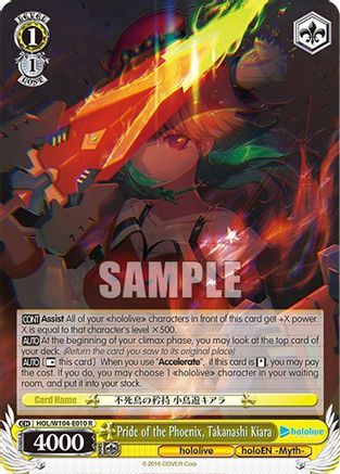 Pride of the Phoenix, Takanashi Kiara - HOL/W104-E010R - Rare available at 401 Games Canada