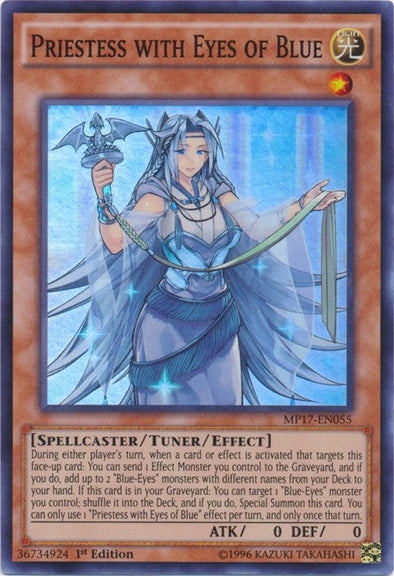 Priestess with Eyes of Blue - MP17-EN055 - Super Rare - 1st Edition available at 401 Games Canada