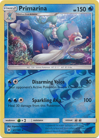 Primarina - 41/149 - Rare - Reverse Holo available at 401 Games Canada