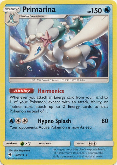 Primarina - 67/214 - Rare available at 401 Games Canada