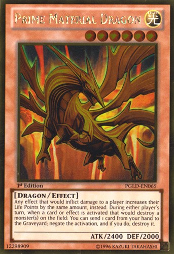 Prime Material Dragon - PGLD-EN065 - Gold Rare - 1st Edition available at 401 Games Canada