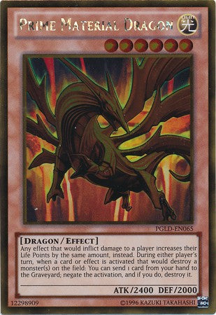 Prime Material Dragon - PGLD-EN065 - Gold Rare - Unlimited available at 401 Games Canada