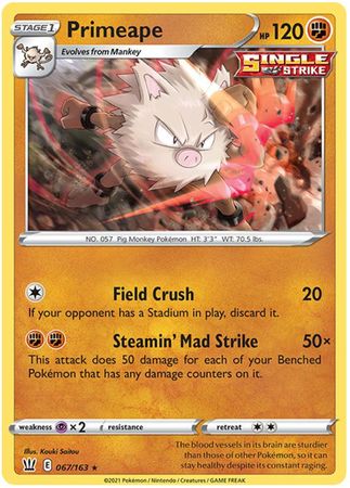 Primeape - 067/163 - Rare available at 401 Games Canada