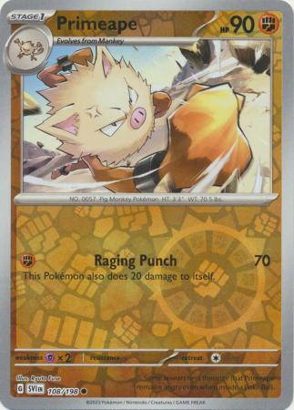 401 Games Canada - Primeape - 108/198 - Common - Reverse Holo 401 Games Canada - Primeape - 108/198 - Common - Reverse Holo