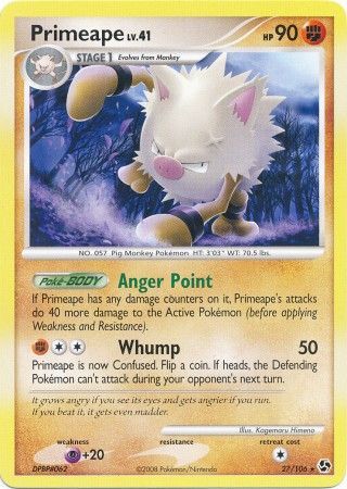 Primeape - 27/106 - Rare available at 401 Games Canada