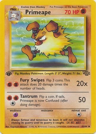 Primeape - 43/64 - Uncommon - 1st Edition available at 401 Games Canada
