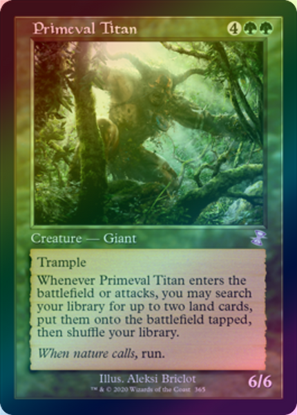 原始のタイタン/Primeval Titan Retro Frame Foil 401 Games Canada - Primeval Titan - Retro Frame (Foil) (TSR)