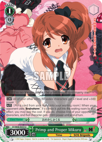 Primp and Proper Mikuru - SY/W08-E033 - Uncommon available at 401 Games Canada