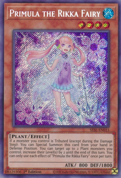 Primula the Rikka Fairy - SESL-EN015 - Secret Rare - 1st Edition available at 401 Games Canada