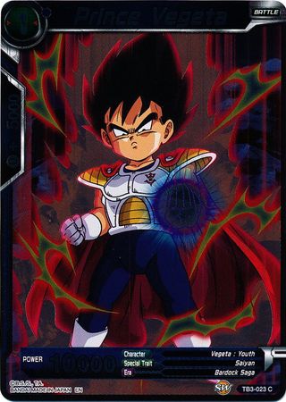 Prince Vegeta - TB3-023 - Common (FOIL) available at 401 Games Canada