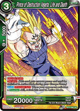 Prince of Destruction Vegeta, Life and Death - BT11-067 - Uncommon (Reprint) available at 401 Games Canada