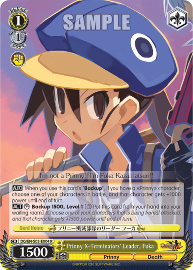 Prinny X-Terminators' Leader, Fuka - DG/EN-S03-E004 - Rare available at 401 Games Canada