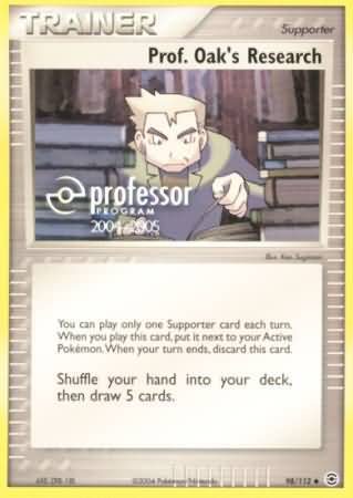 Prof. Oak's Research - 98/112 - Promo (Professor Program 2004-05) available at 401 Games Canada