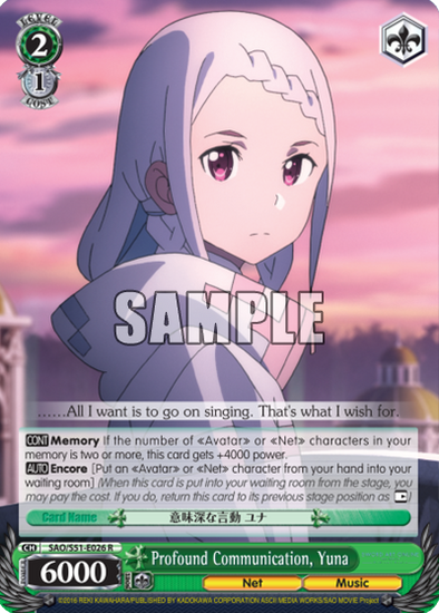 Profound Communication, Yuna - SAO/S51-E026 - Rare available at 401 Games Canada