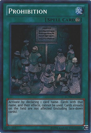 prohibition yugioh card yugioh card prohibition Prohibition LCYW-EN267 Genesis TCG