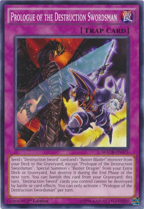 Prologue of the Destruction Swordsman - MACR-EN075 - Common - 1st Edition available at 401 Games Canada
