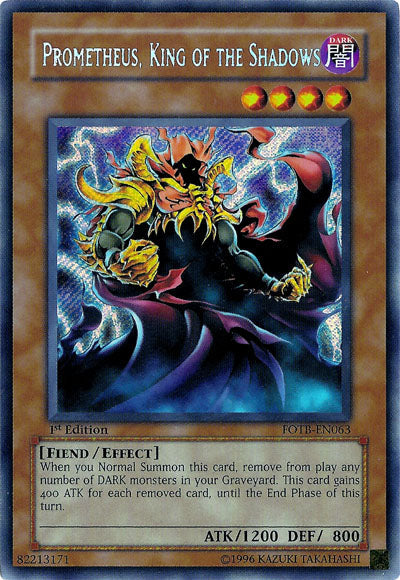 Prometheus, King of the Shadows - FOTB-EN063 - Secret Rare - 1st Edition available at 401 Games Canada