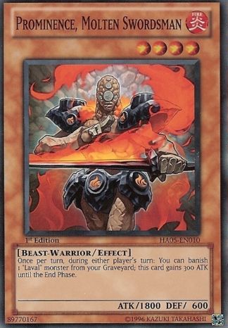 Prominence, Molten Swordsman - HA05-EN010 - Super Rare - 1st Edition available at 401 Games Canada