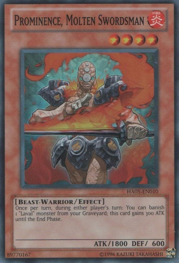 Prominence, Molten Swordsman - HA05-EN010 - Super Rare - Unlimited available at 401 Games Canada