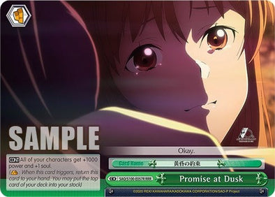 Promise at Dusk (RRR) - SAO/S100-E057R - Triple Rare available at 401 Games Canada