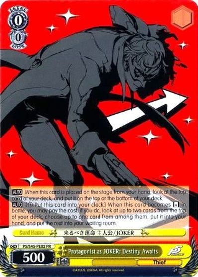 Protagonist as JOKER: Destiny Awaits - P5/S45-PE02 - Promo available at 401 Games Canada