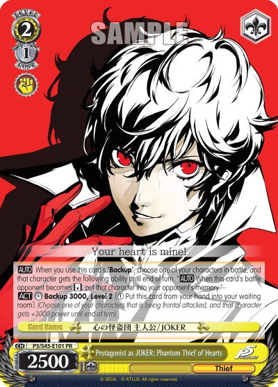 Protagonist as JOKER: Phantom Thief of Hearts - P5/S45-E101 - Promo available at 401 Games Canada