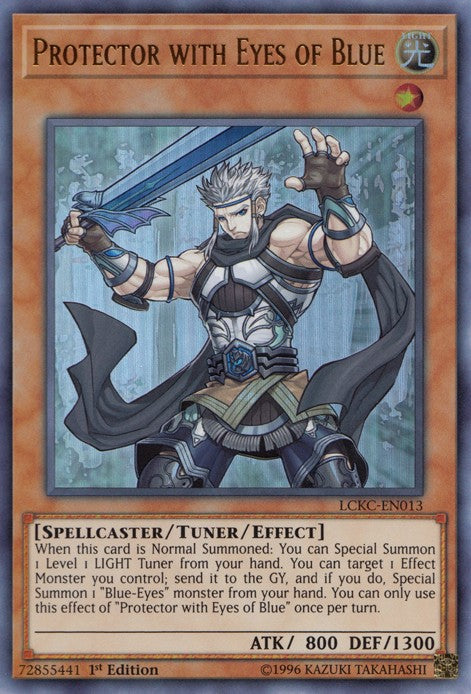 Protector with Eyes of Blue - LCKC-EN013 - Ultra Rare - 1st Edition available at 401 Games Canada