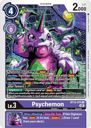 Psychemon - BT12-075 - Uncommon available at 401 Games Canada