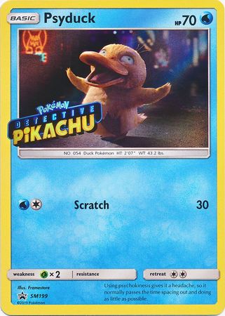 Psyduck - SM199 - Detective Pikachu Stamp - Promo available at 401 Games Canada