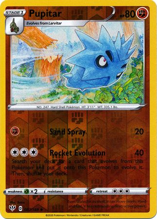 Pupitar - 087/189 - Uncommon - Reverse Holo available at 401 Games Canada