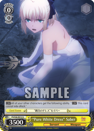 "Pure White Dress" Saber - FS/S36-E012 - Uncommon available at 401 Games Canada