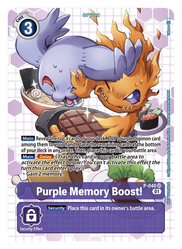 Purple Memory Boost! (Alternate Art) - P-040 - Promo available at 401 Games Canada