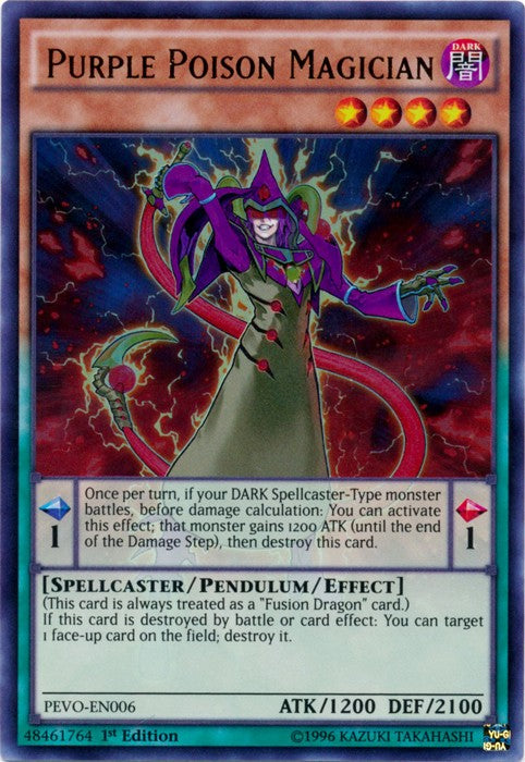 Purple Poison Magician - PEVO-EN006 - Ultra Rare - 1st Edition available at 401 Games Canada