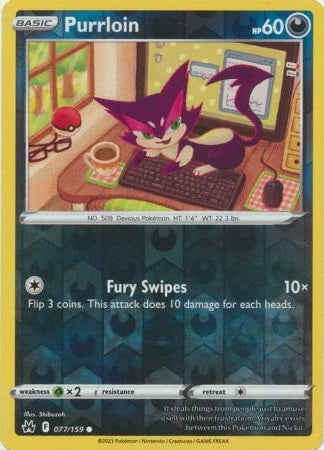 Purrloin - 077/159 - Common - Reverse Holo available at 401 Games Canada