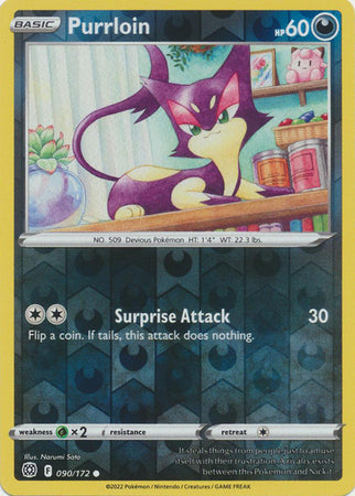 Purrloin - 090/172 - Common - Reverse Holo available at 401 Games Canada