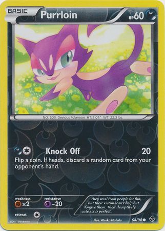 Purrloin - 64/98 - Common - Reverse Holo available at 401 Games Canada