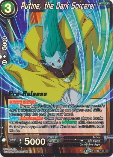 Putine, the Dark Sorcerer - BT10-139 - Promo (Series 10 Pre-Release) available at 401 Games Canada