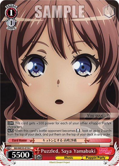 Puzzled, Saya Yamabuki - BD-WE35-E19 - Common (Parallel Foil) available at 401 Games Canada