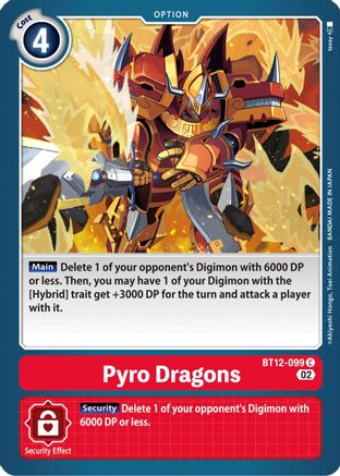 Pyro Dragons - BT12-099 - Common available at 401 Games Canada