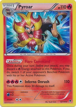 Pyroar - 12/119 - Holo Rare available at 401 Games Canada