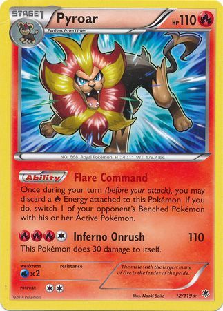 Pyroar - 12/119 - Rare - Theme Deck Exclusive available at 401 Games Canada